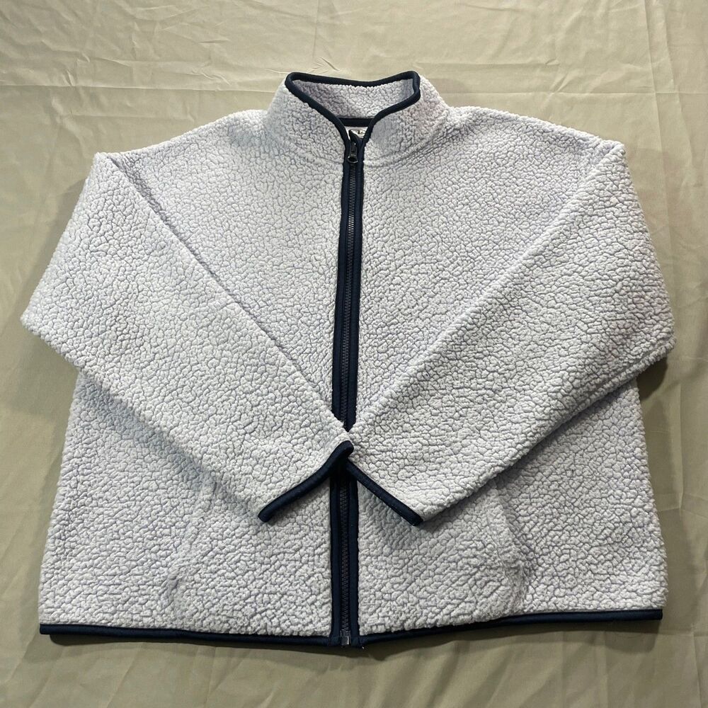 Athletic Works Faux Fur Fleece Full Zip Sweater Mock Neck Blue Womens Size 2XL